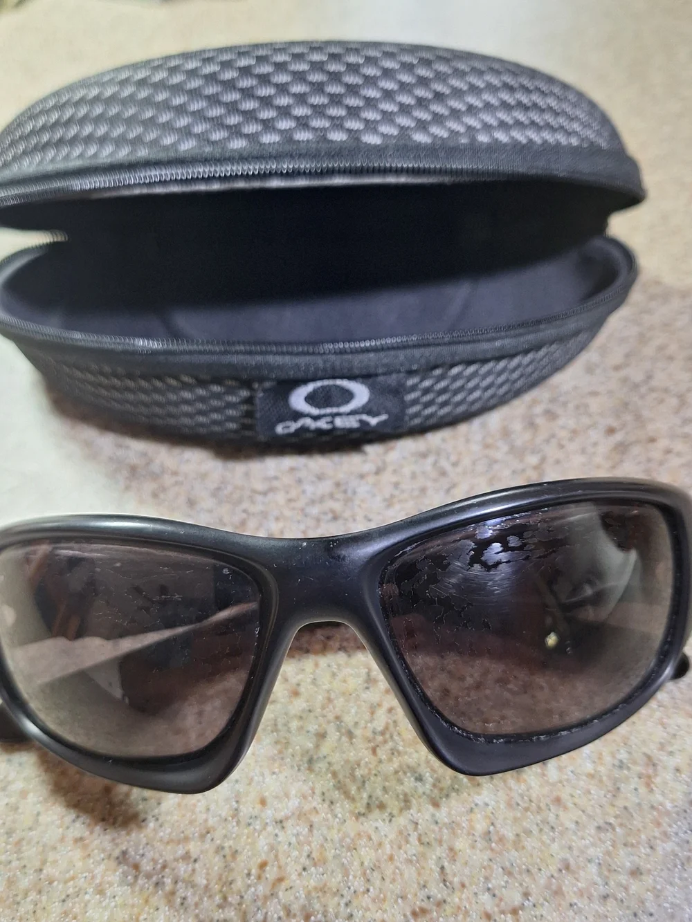 Oakley Ten X Sunglasses OO9128-01 Polished Black Frame 61-16 w/ Case